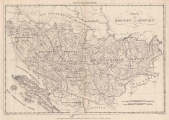 SCHLIEBEN, WILHELM ERNST AUGUST VON: MAP OF BOSNIA AND SERBIA